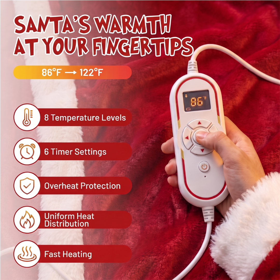 The Cozy Noel Heated Santa Blanket Robe